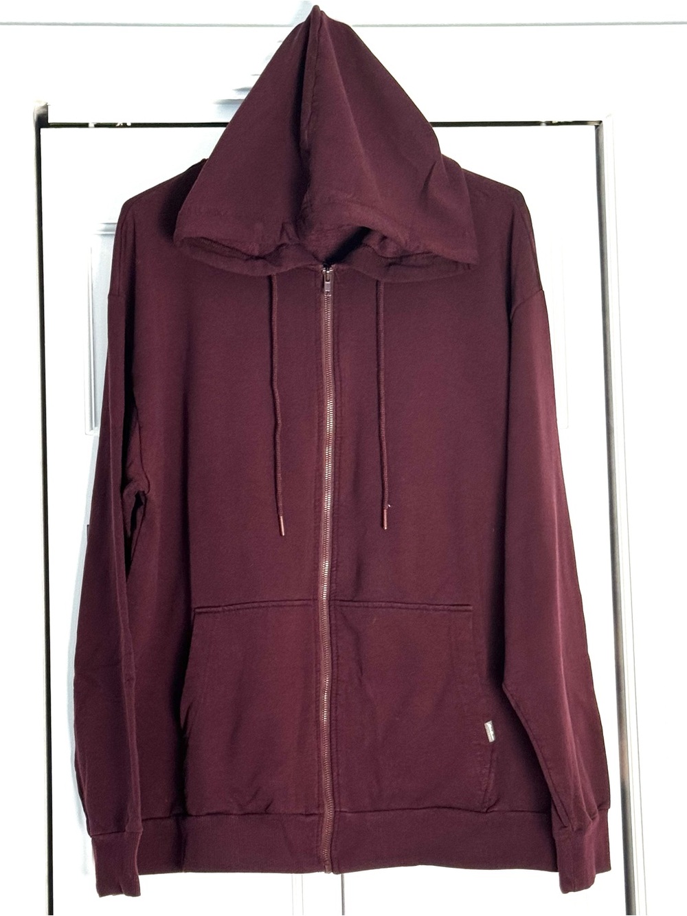 Eddie Bauer Men's Full-Zip Hooded Sweat Jacket - Burgundy